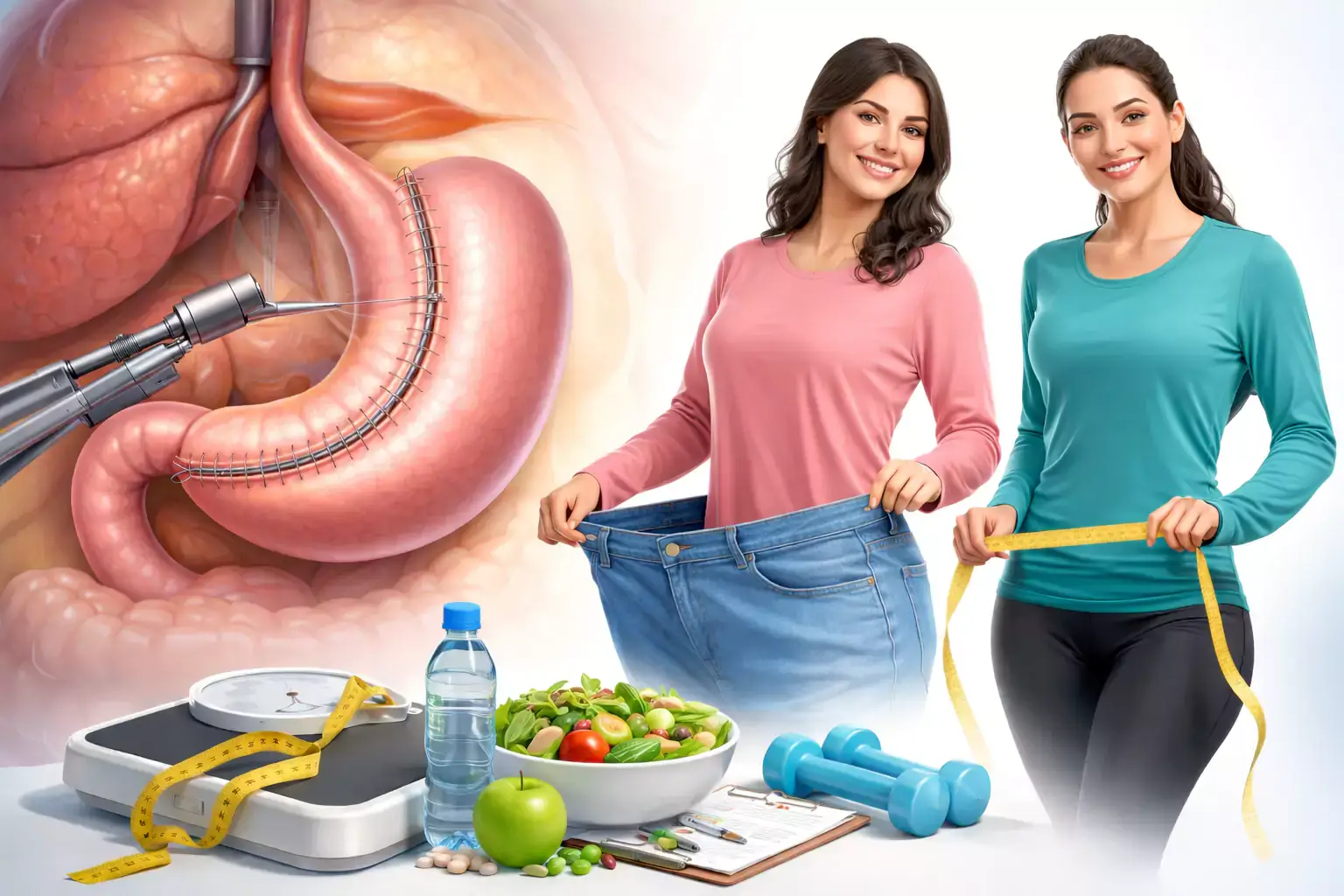 میزان کاهش وزن بعد از عمل اسلیو معده