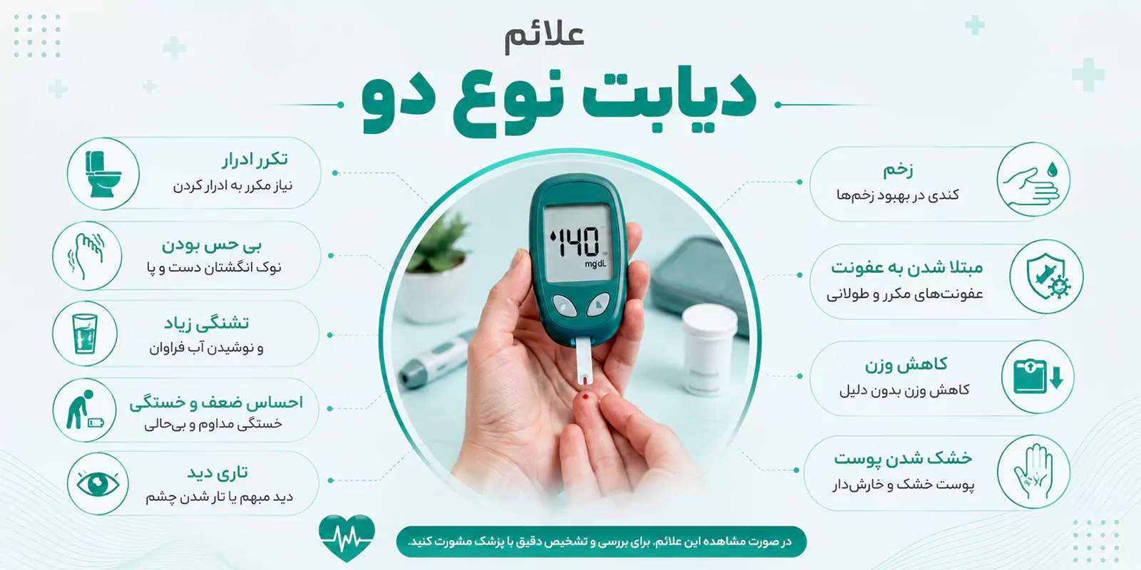 علائم دیابت نوع دو